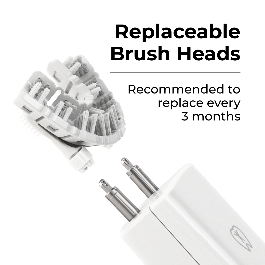 kids' u-shaped electric toothbrush with replaceable heads